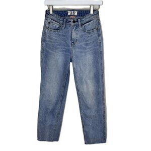 We The Free Free People Curvy Light Wash Jeans, Raw Hems, Size 25